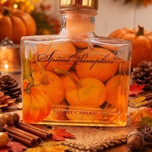 NEW Yankee Candle Spiced Pumpkin Decorative Bottle - Orange